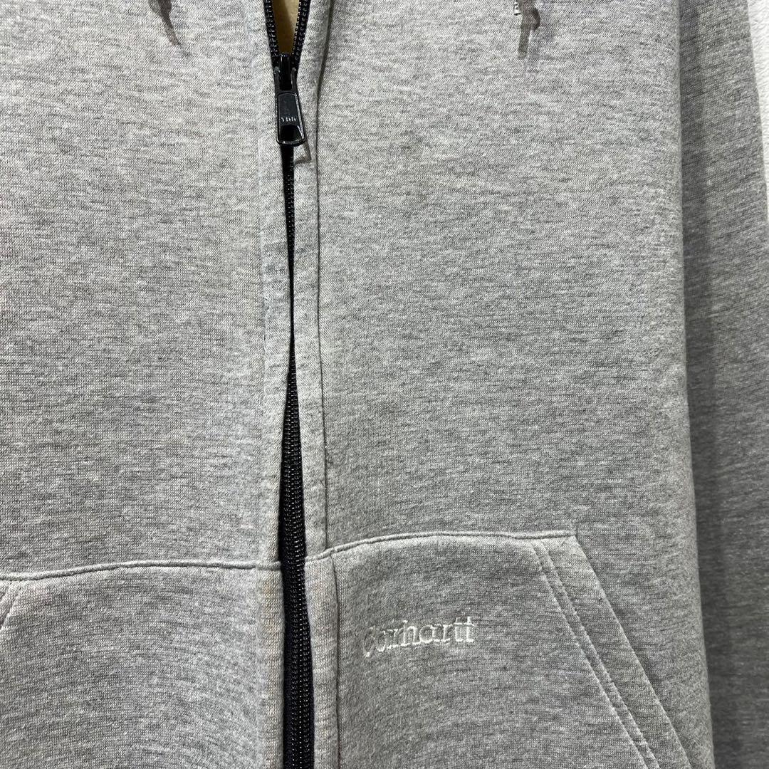 【希少】90s Carhartt ジップパーカー ビッグシルエット グレー M