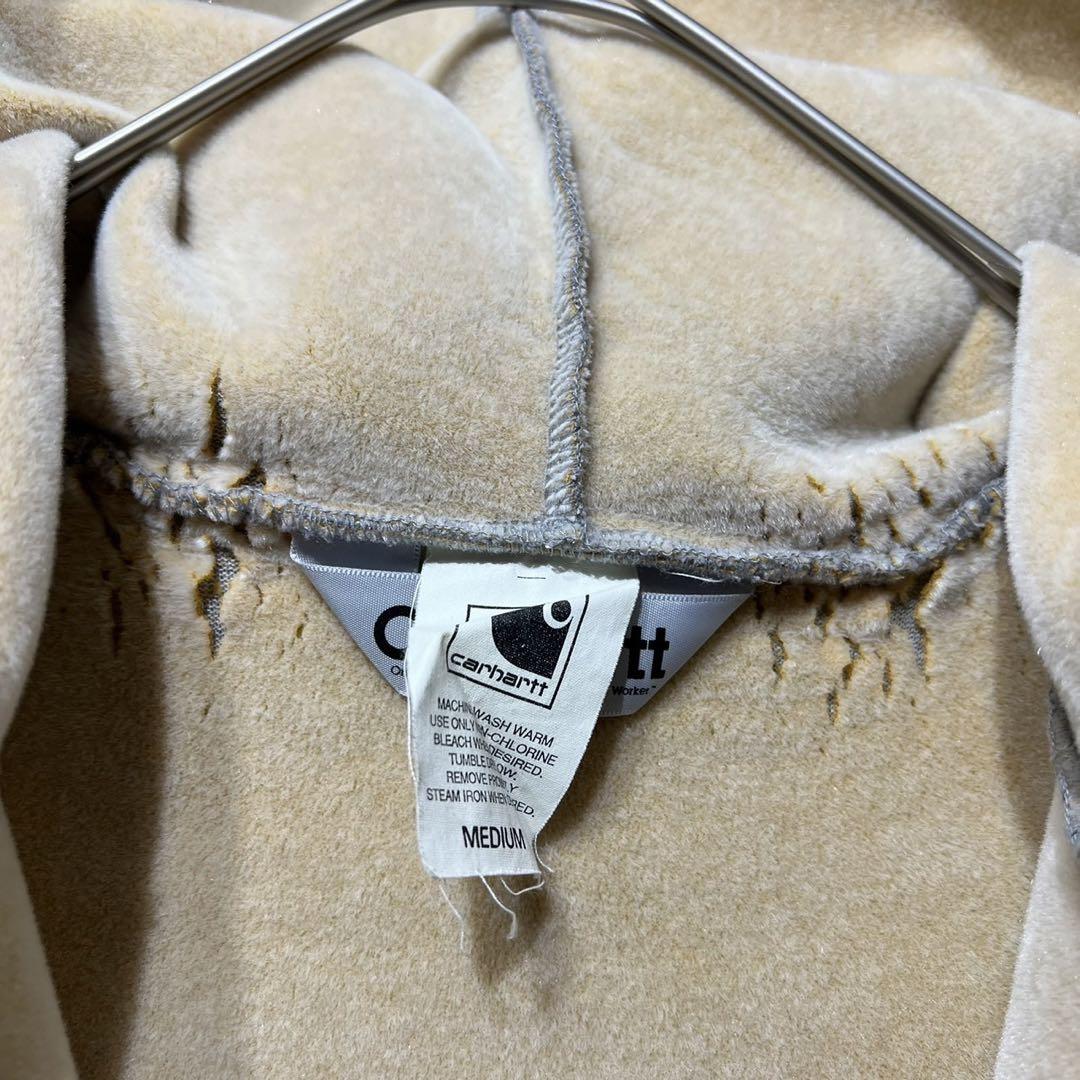 【希少】90s Carhartt ジップパーカー ビッグシルエット グレー M
