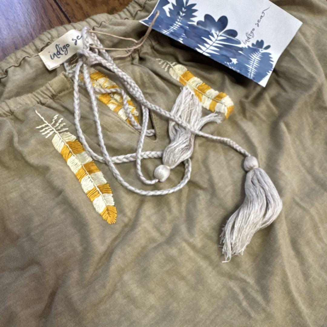 未使用品indigo sea オーガニックコットン　ワンピース　ビーチドレス