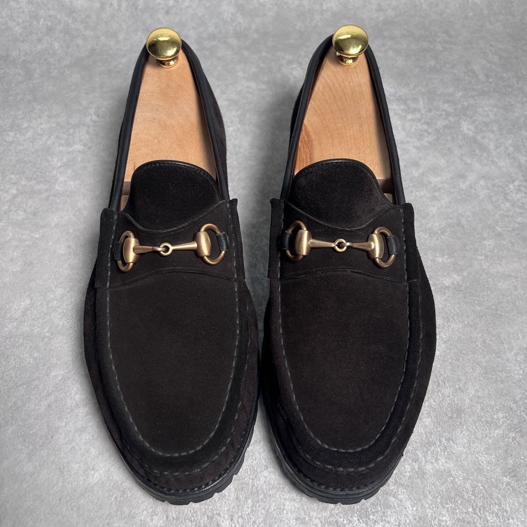 【美品】GUCCI/ビットローファー/スウェード/こげ茶/42.5E 美品】GUCCI/ビットローファー/スウェード/こげ茶/42.5E - メルカリ