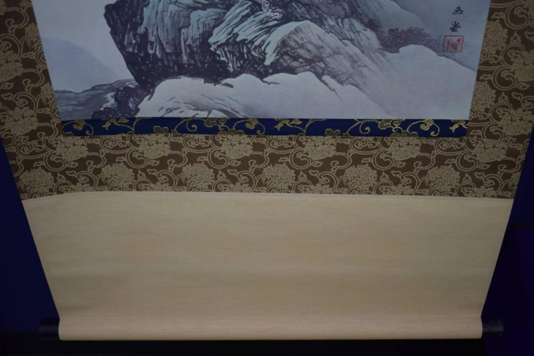 複製/川合玉堂/蓬莱山水図/工芸/桐共箱付/布袋屋掛軸HH-517 複製/川合玉堂/蓬莱山水図/工芸/桐共箱付/布袋屋掛軸HH-517