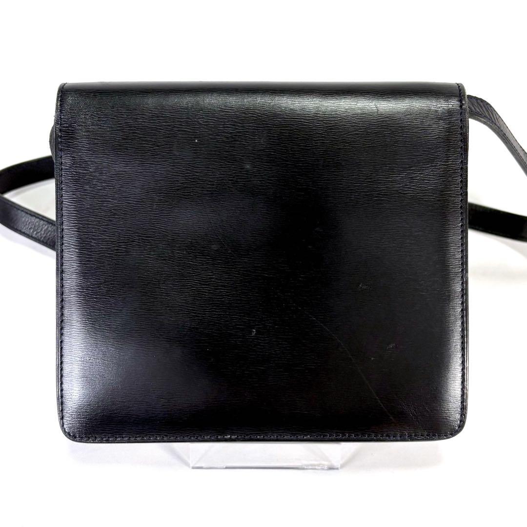 クリスチャンディオール　ショルダーバッグ　ブラック　レザー　ロゴ金具　Dior
