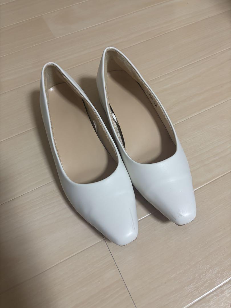 パンプス 白 23cm
