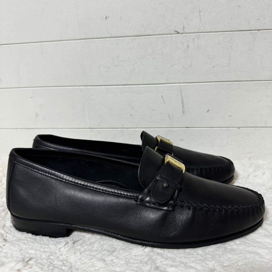 美品✨FERRAGAMO フェラガモ　ローファー　VARA ヴァラ　レザー　黒