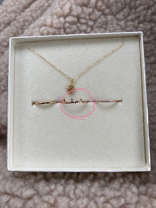 ダイヤ　ピンクゴールド　k10 リング　１１号