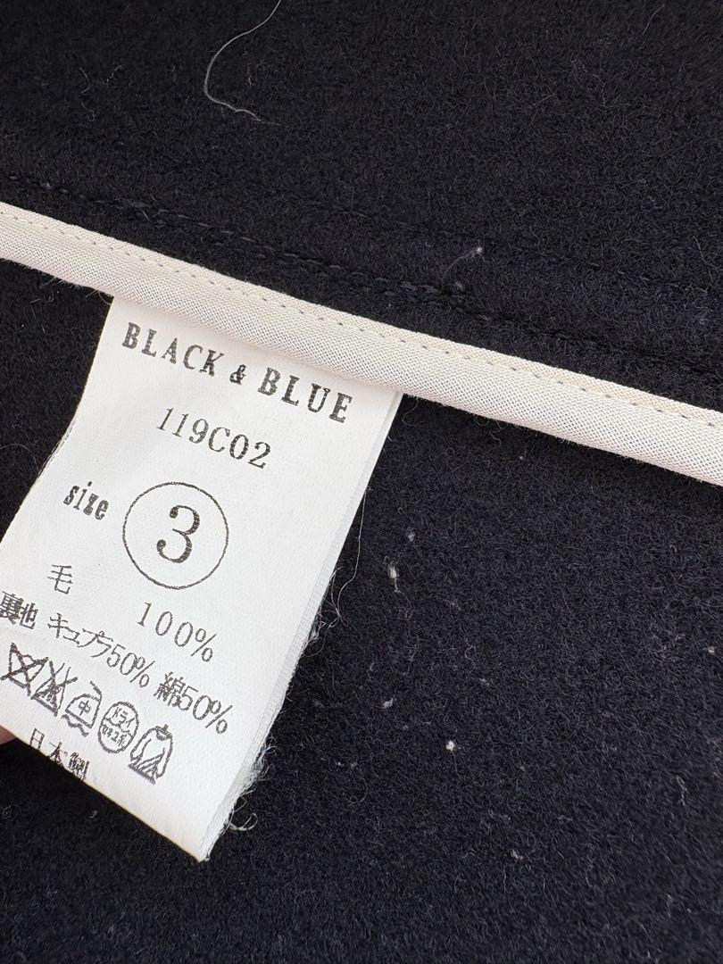 BLACK & BLUE ネイビー ダッフルコート