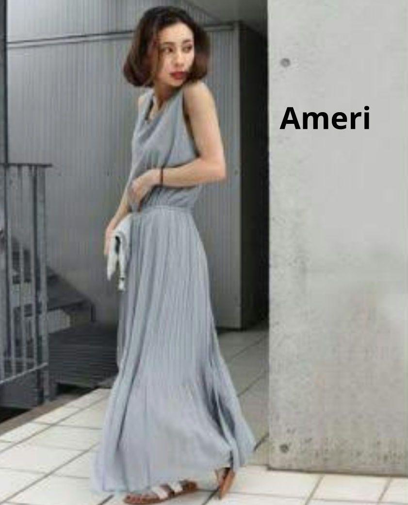 お値下げ‼️Ameri☆シフォンプリーツワンピース