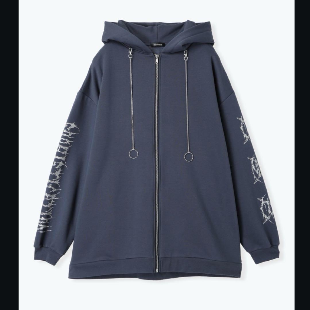 NOEMIE 猫耳 しっぽ付き 裏起毛 ZIP パーカー サブカル 地雷系 NOEMIE 猫耳 しっぽ付き 裏起毛 ZIP パーカー サブカル 地雷系