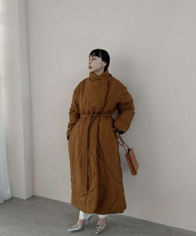 Ameri　WAVE STITCH HEAT POLAK LONG COAT