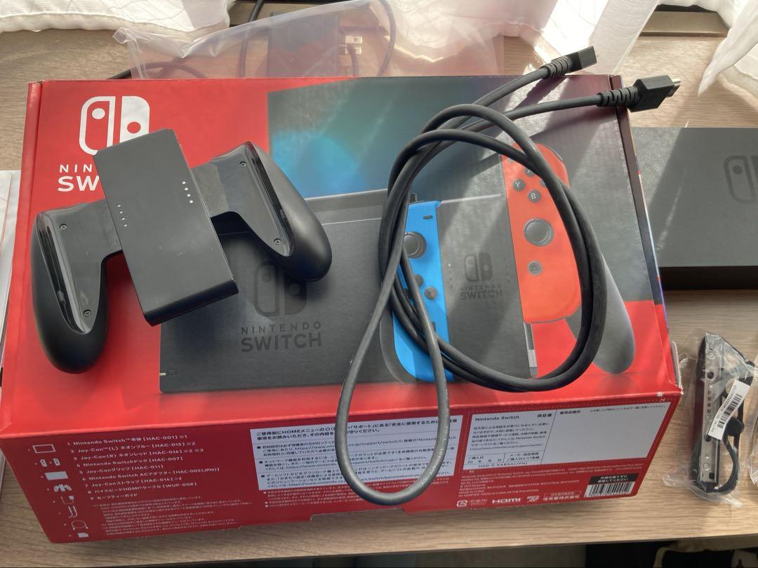 Nintendo Switch 赤/青 本体 一式セット【箱付き】