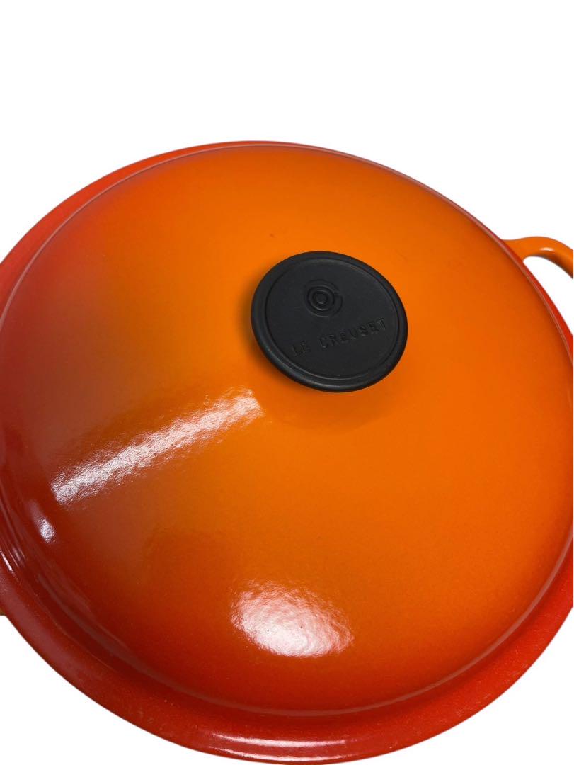 美品 LE CREUSET ルクルーゼ ビュッフェキャセロール オレンジ26cm
