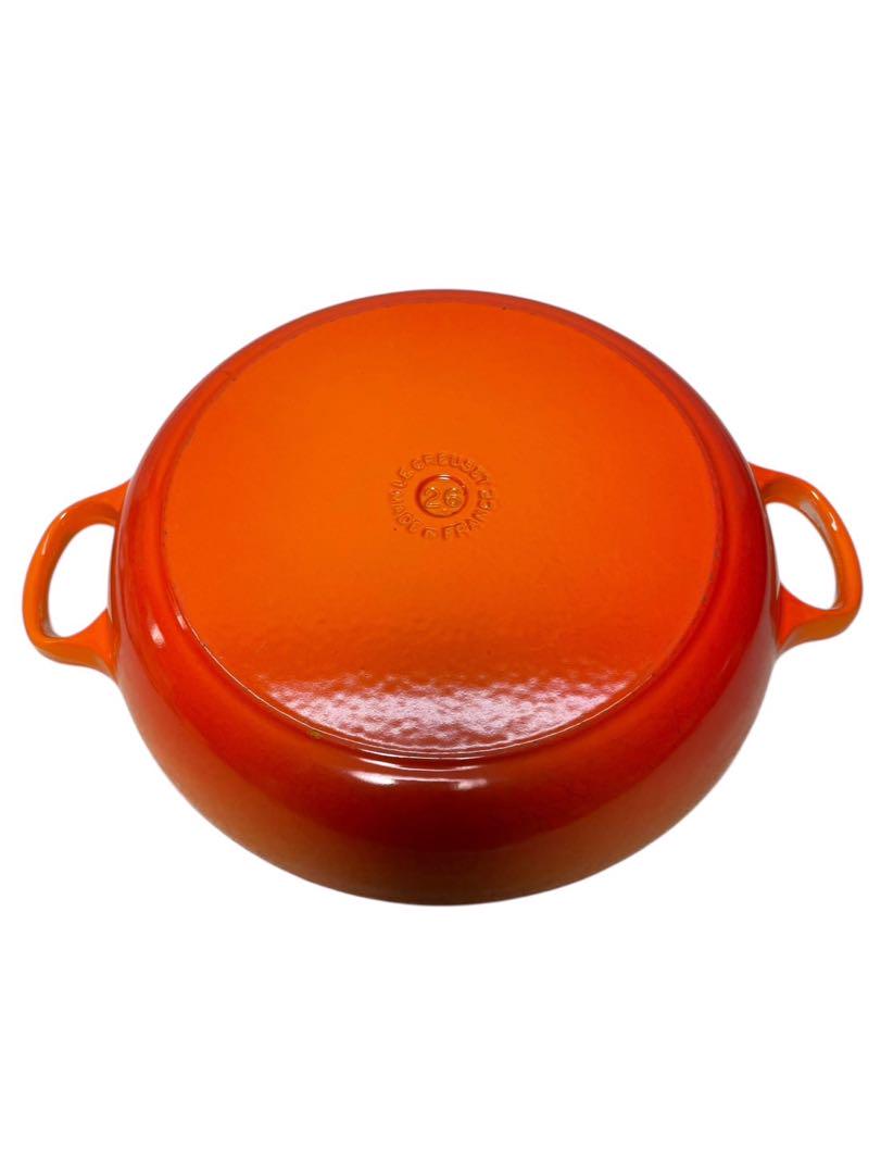 美品 LE CREUSET ルクルーゼ ビュッフェキャセロール オレンジ26cm
