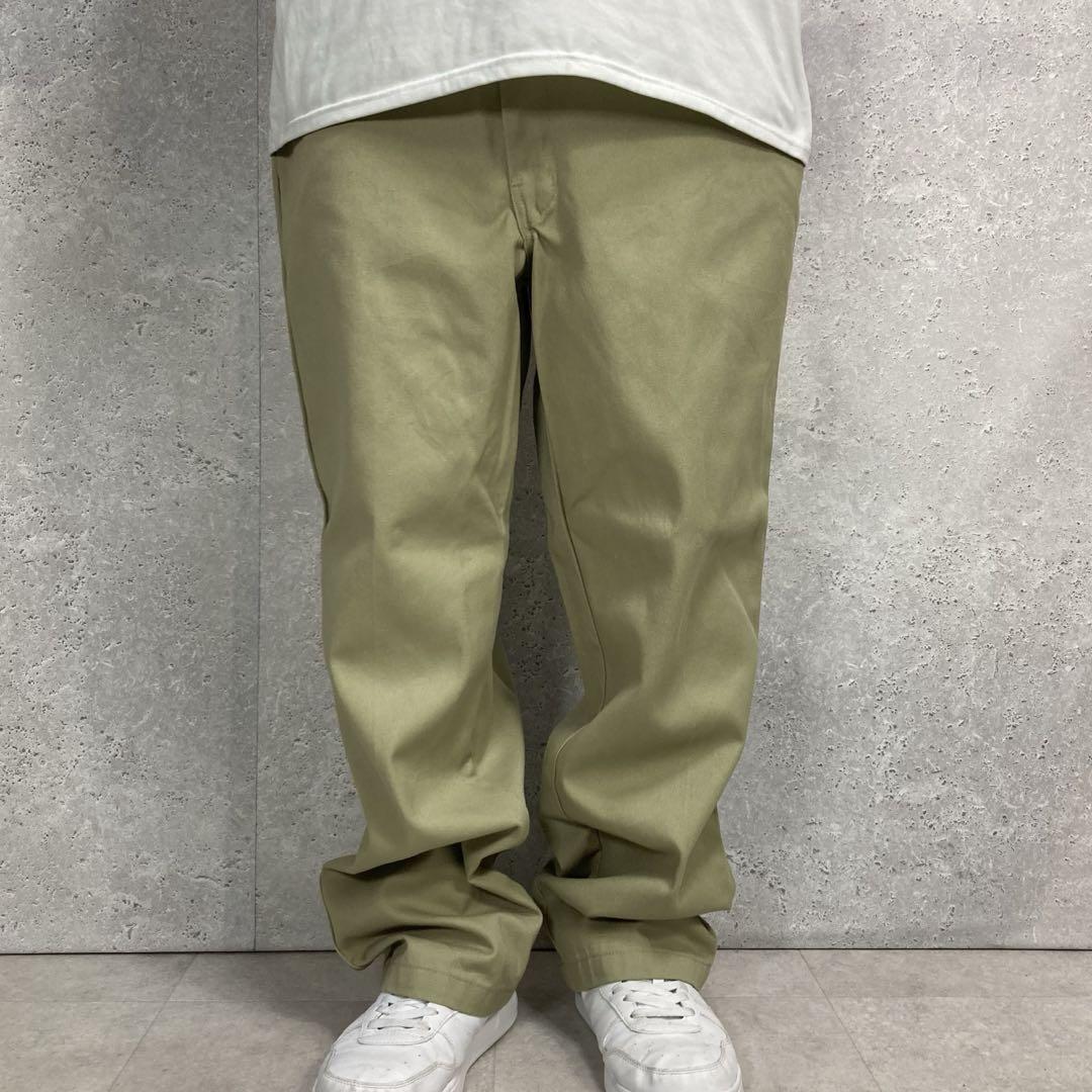 ディッキーズ　USA製 90s カーキチノパン　ワーク　古着W40 L30 Dickies 90s USA製 Dickiesディッキーズ ワークパンツ カーキ