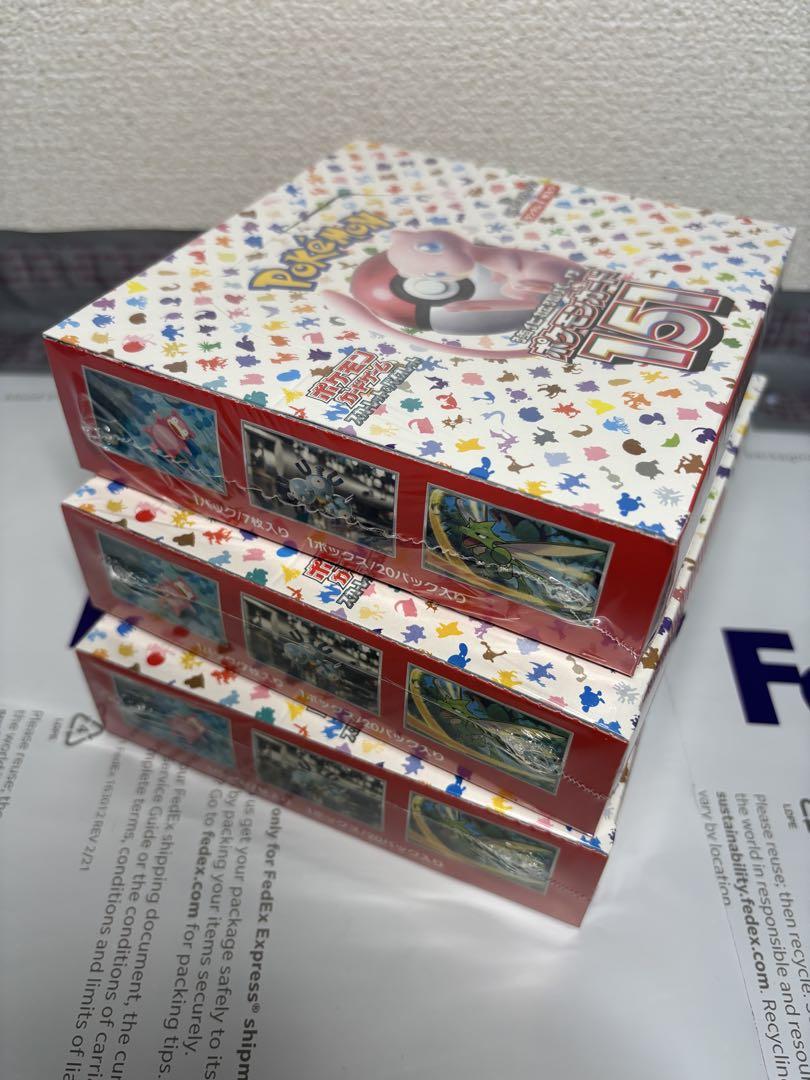 ポケモンカード 151　 シュリンク付き3BOX