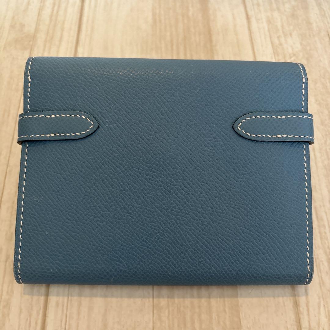エルメス ケリー財布 (ブルージーンズカラー)