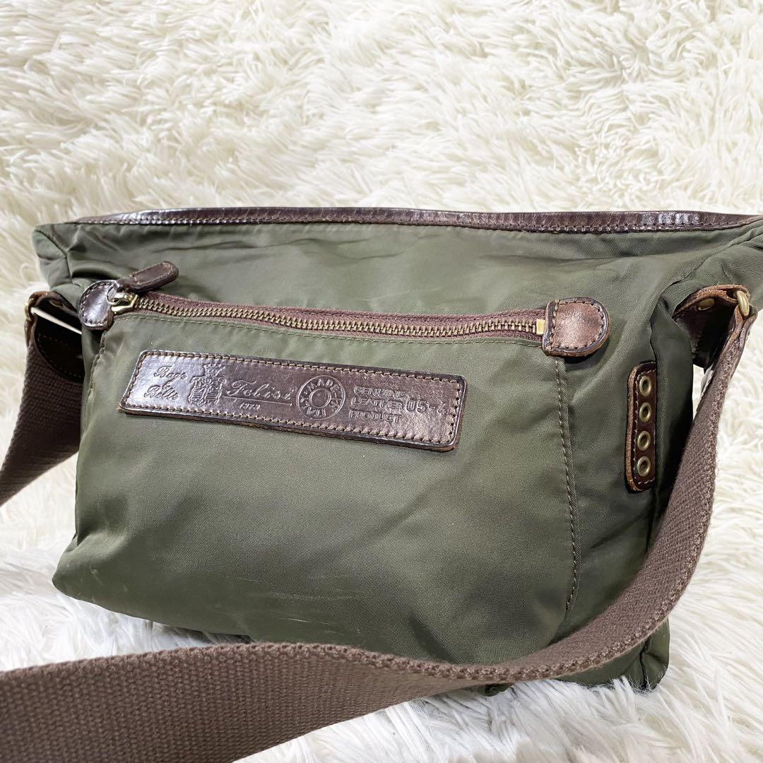 【美品】Felisi　ショルダーバッグ　9362　ナイロン　レザー　カーキ 楽天市場】Felisi フェリージ ショルダーバッグ 9362/DS メンズ