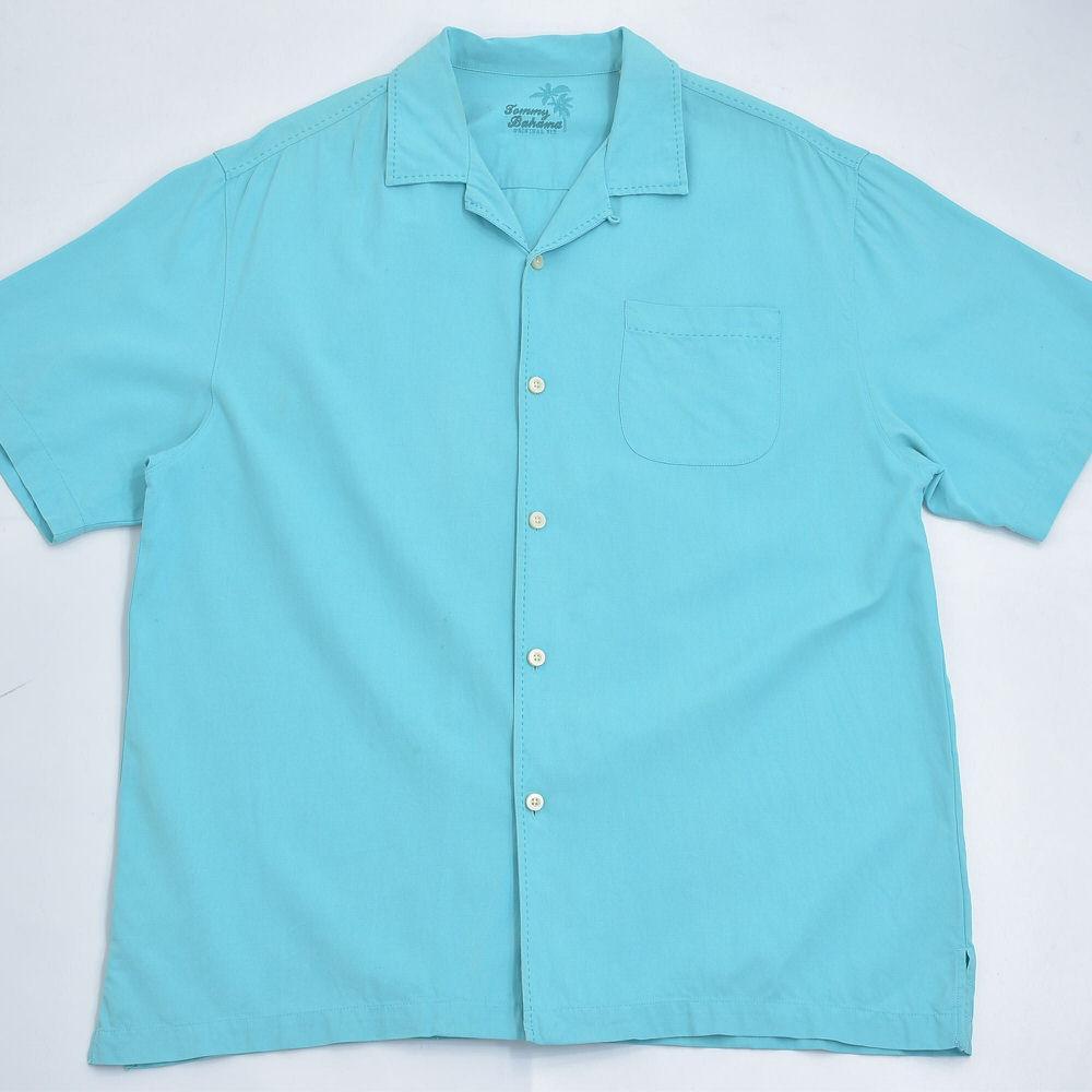 90〜00s  Bahama トミーババマ シルク アロハシャツ 開襟