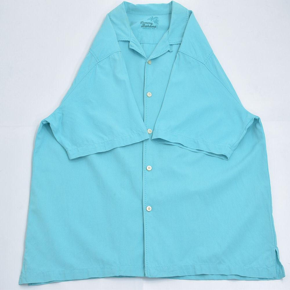 90〜00s  Bahama トミーババマ シルク アロハシャツ 開襟