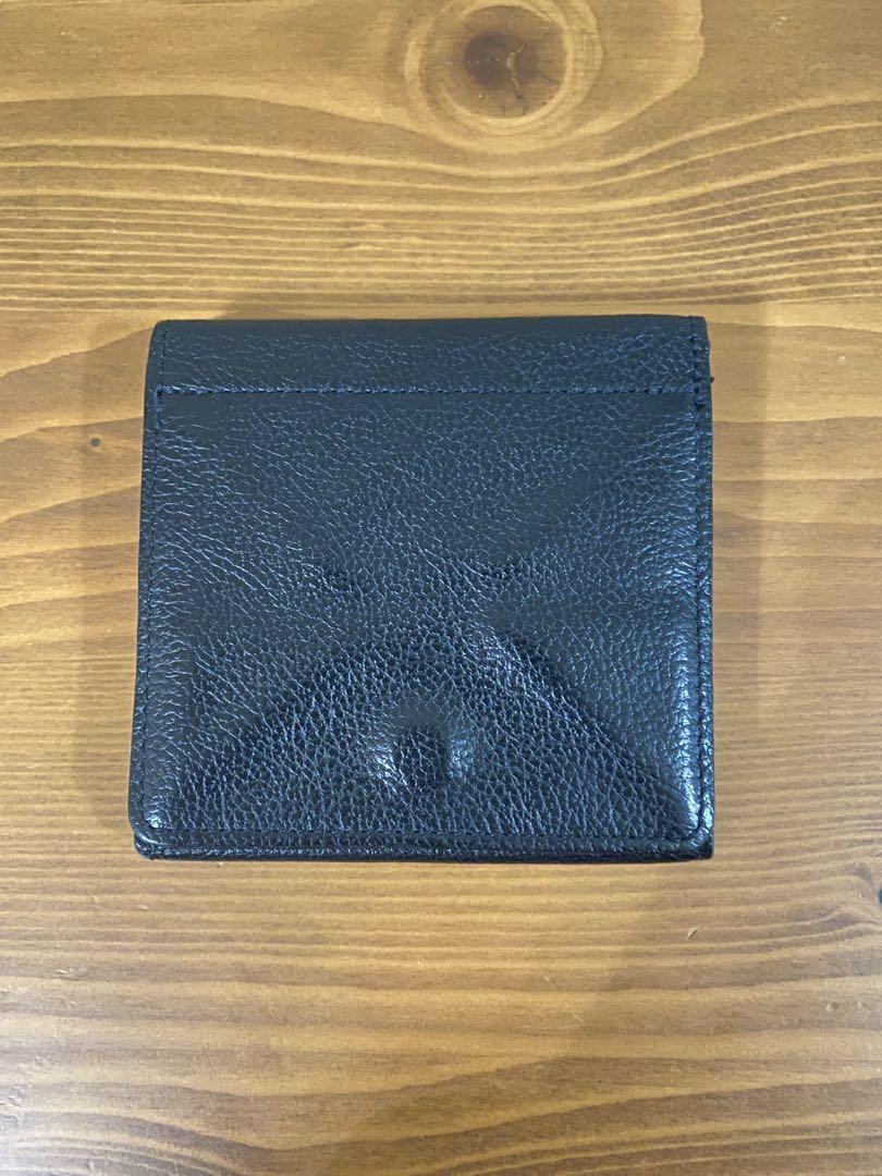 【極美品】IL BISONTE ブラックレザー コンパクト三つ折り財布