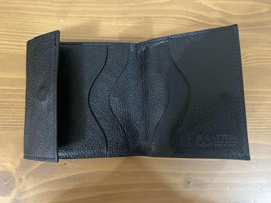 【極美品】IL BISONTE ブラックレザー コンパクト三つ折り財布