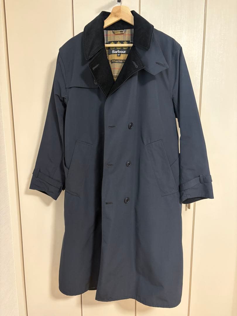 Barbour ネイビー トレンチコートM Barbour
