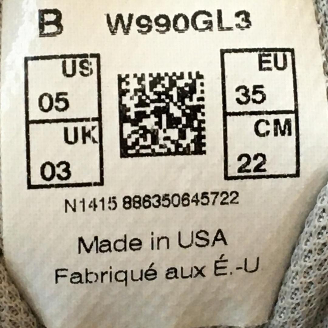 正規品即納 ABランク アメリカUSA製 5625 22cmニューバランス990グレー 9PZ6N-m54991725072 NEW国産