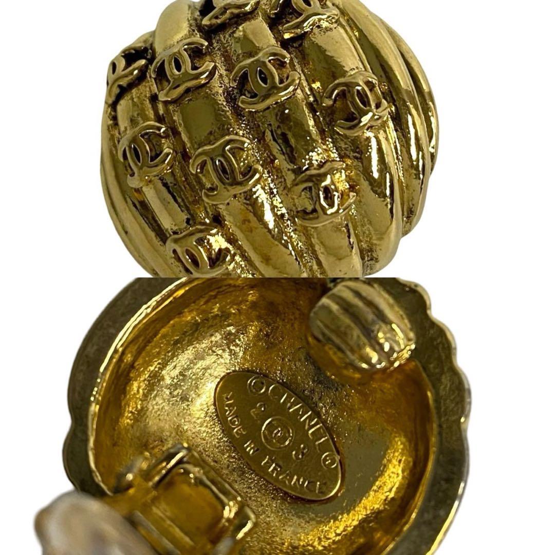 極 美品 23 シャネル ココマーク モチーフ イヤリング イヤーカフ ゴールド