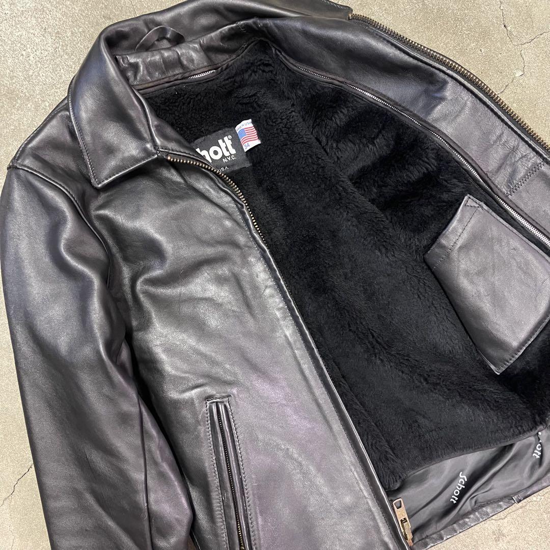 Schott AT101 ショット シングルレザーライダースジャケット