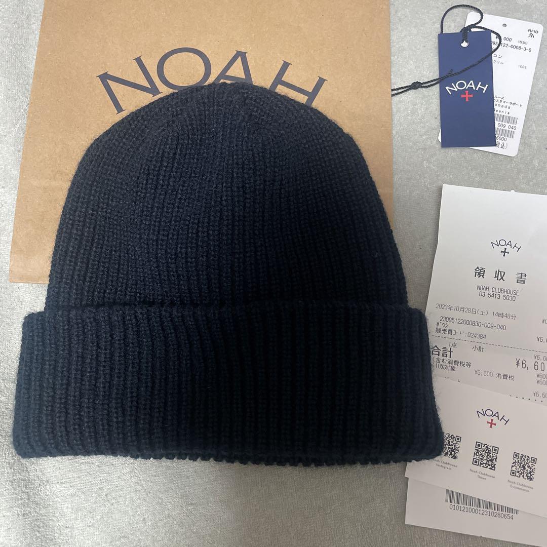 NOAH ニット帽 ネイビー　ビーニー