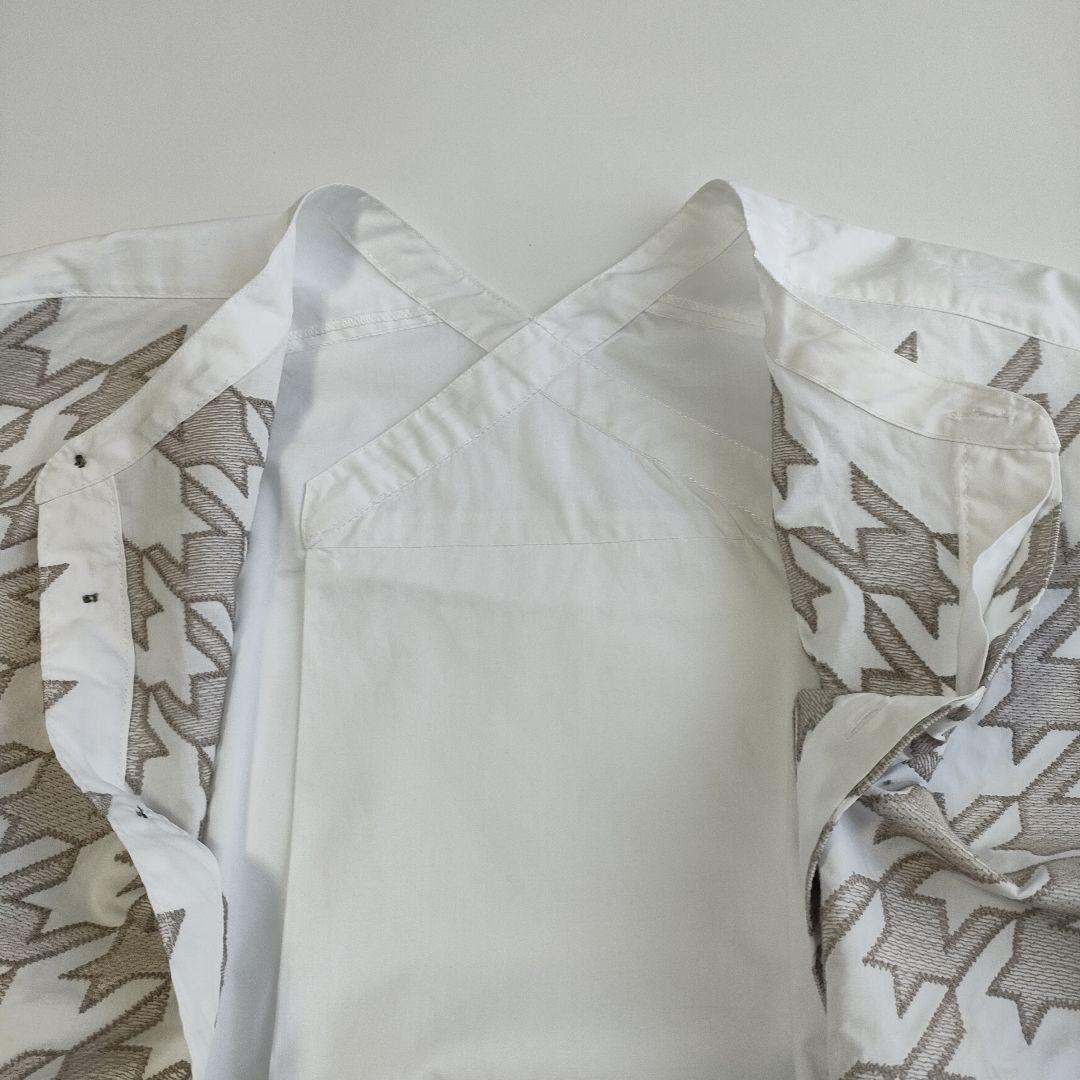 極美品　23ss　ZUCCa　チドリエンブロイダリーシャツ