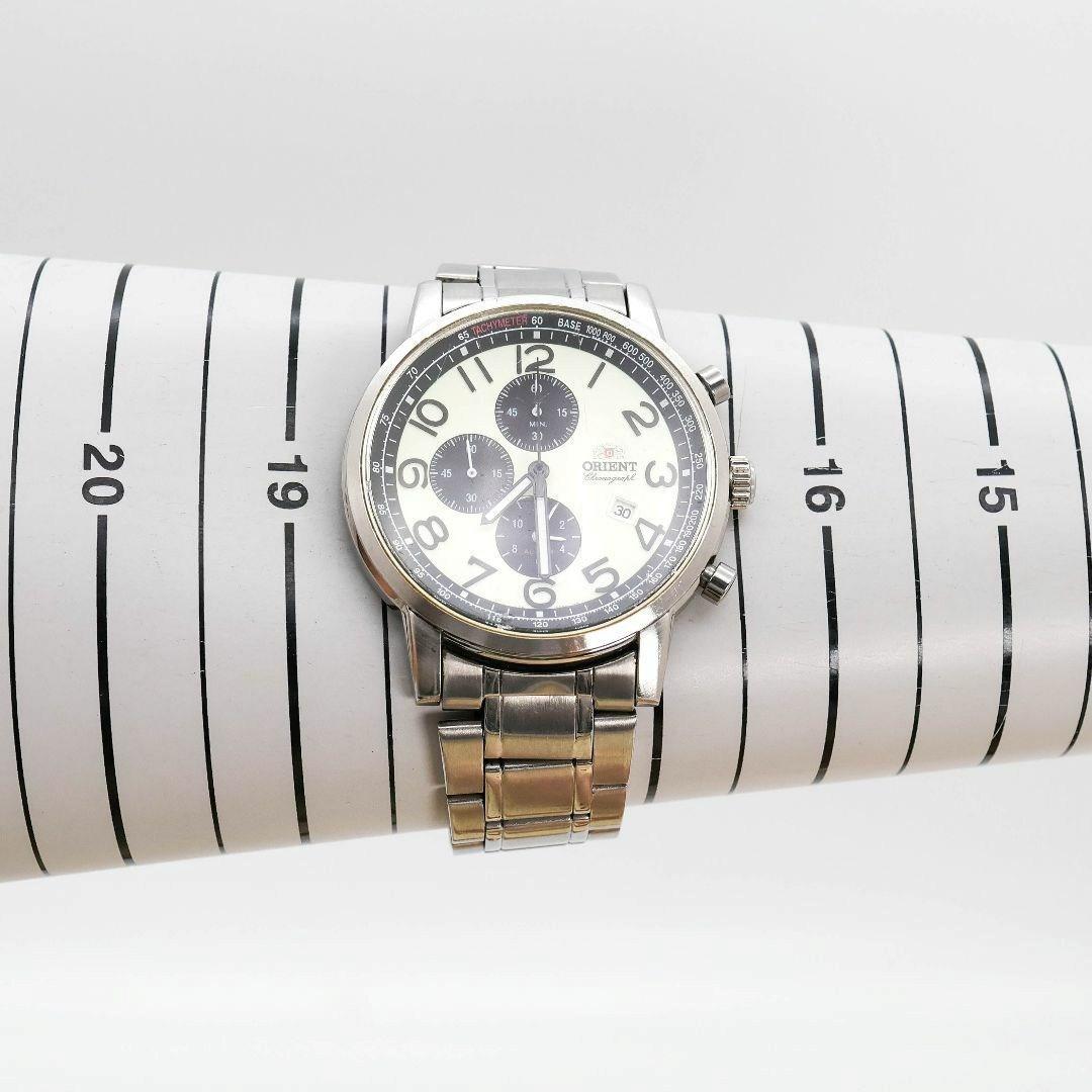 稼働 ORIENT 腕時計 クロノグラフ メンズ 新品電池 ラウンド 1997