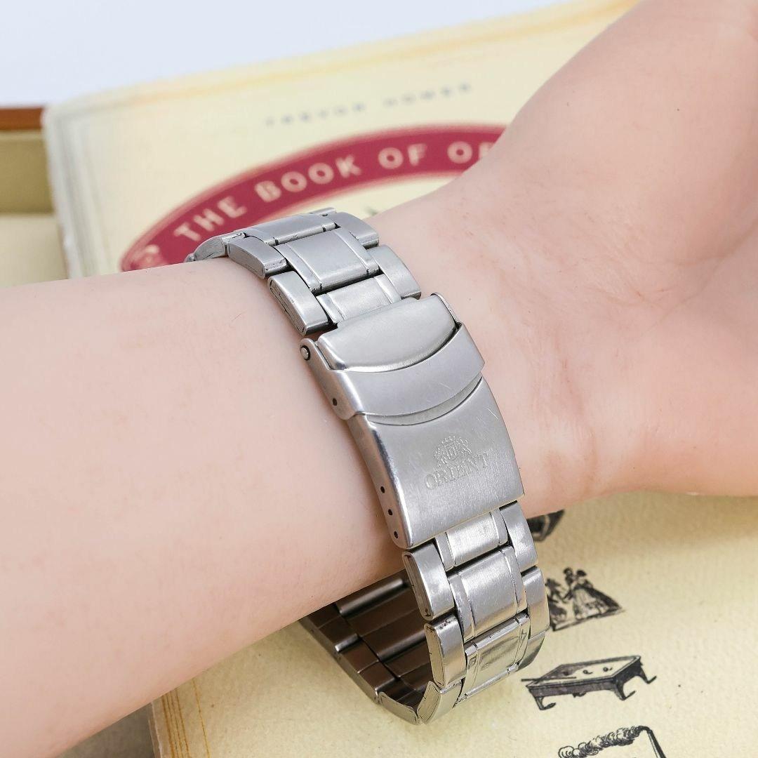 稼働 ORIENT 腕時計 クロノグラフ メンズ 新品電池 ラウンド 1997