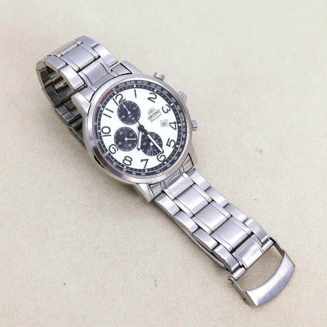 稼働 ORIENT 腕時計 クロノグラフ メンズ 新品電池 ラウンド 1997