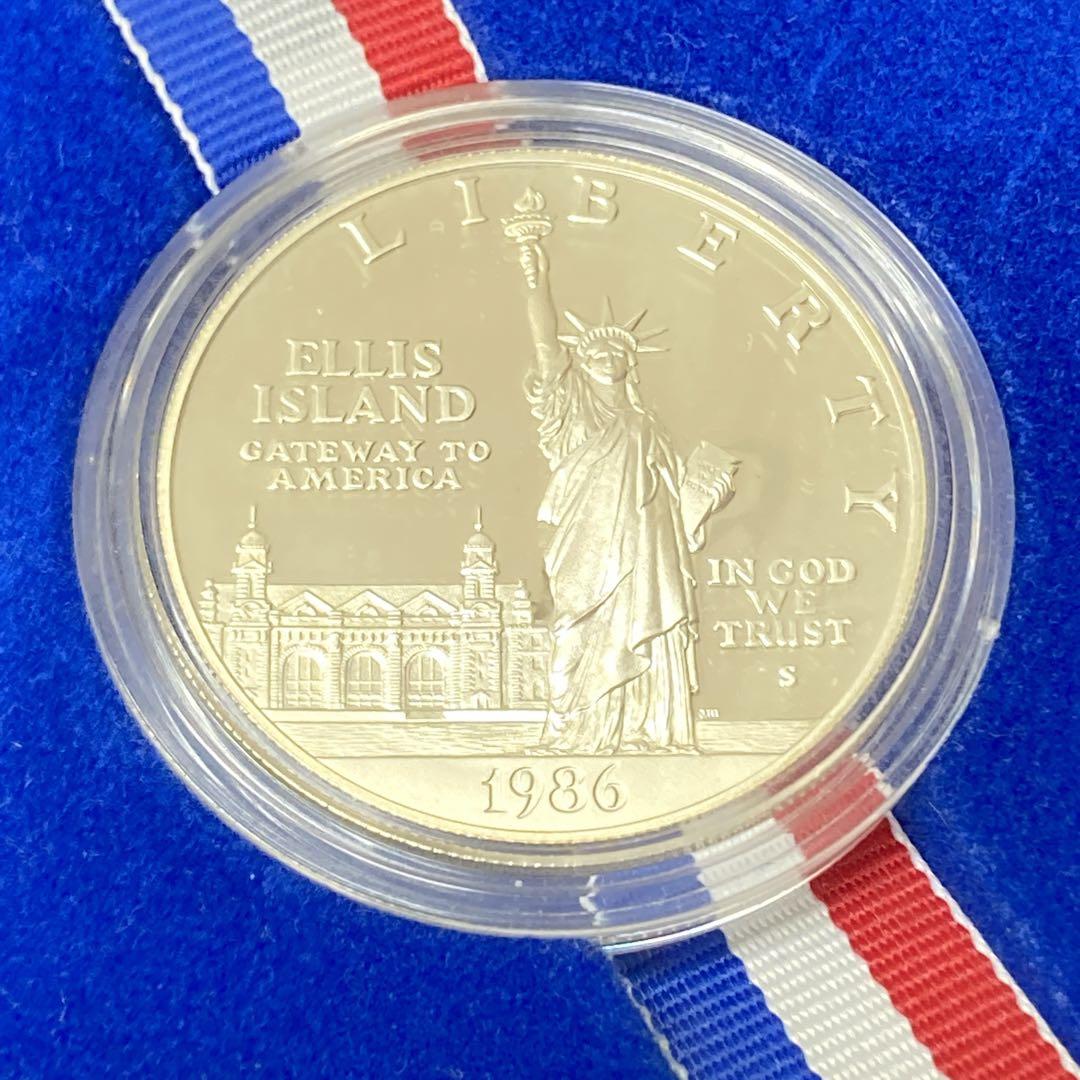 自由の女神　アメリカ合衆国　1ドル　銀貨　1986年