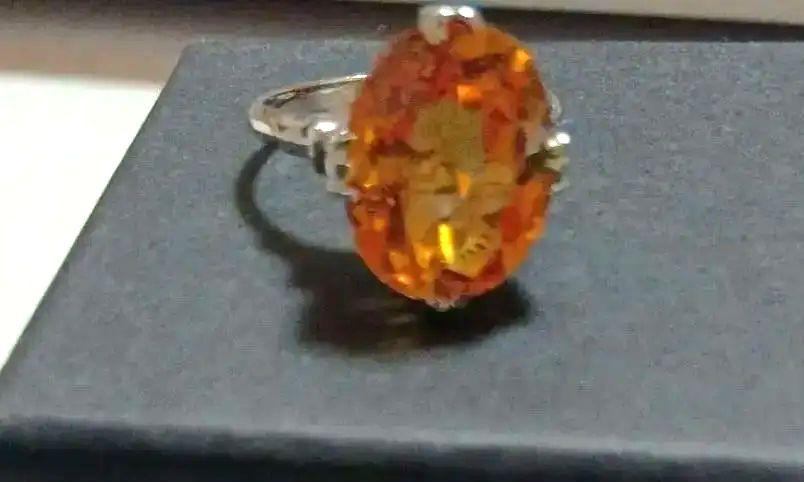 黄水晶　シトリン　リング