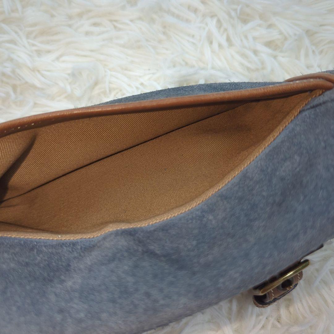 COACH コーチ ショルダーバック スエード レザー ネイビー