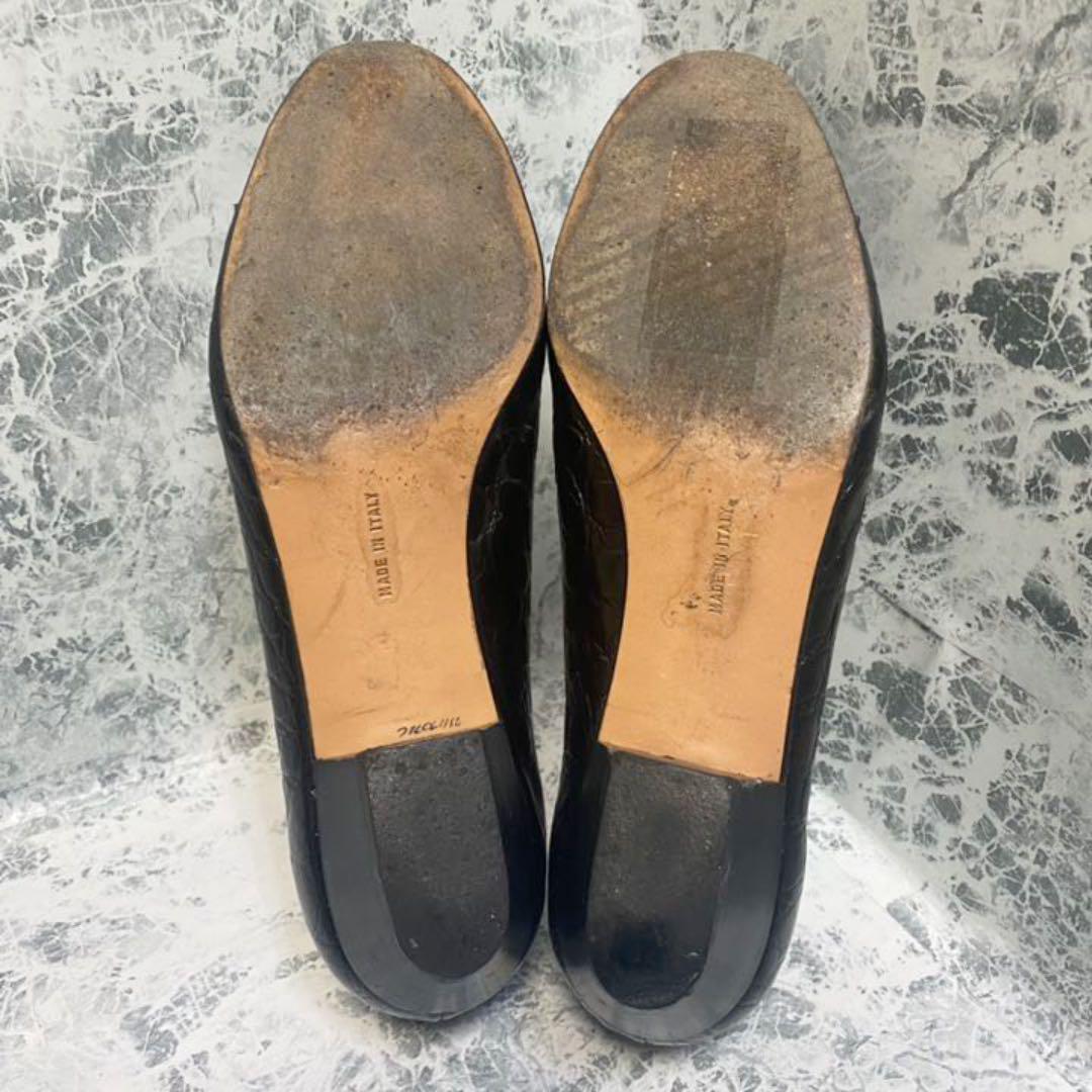 ブランドⓞ 状態良好 クロコ柄ヴェラ 黒 oiPpZ-m55012091271 大人気 SalvatoreFerragamo ◯ギンザカネ