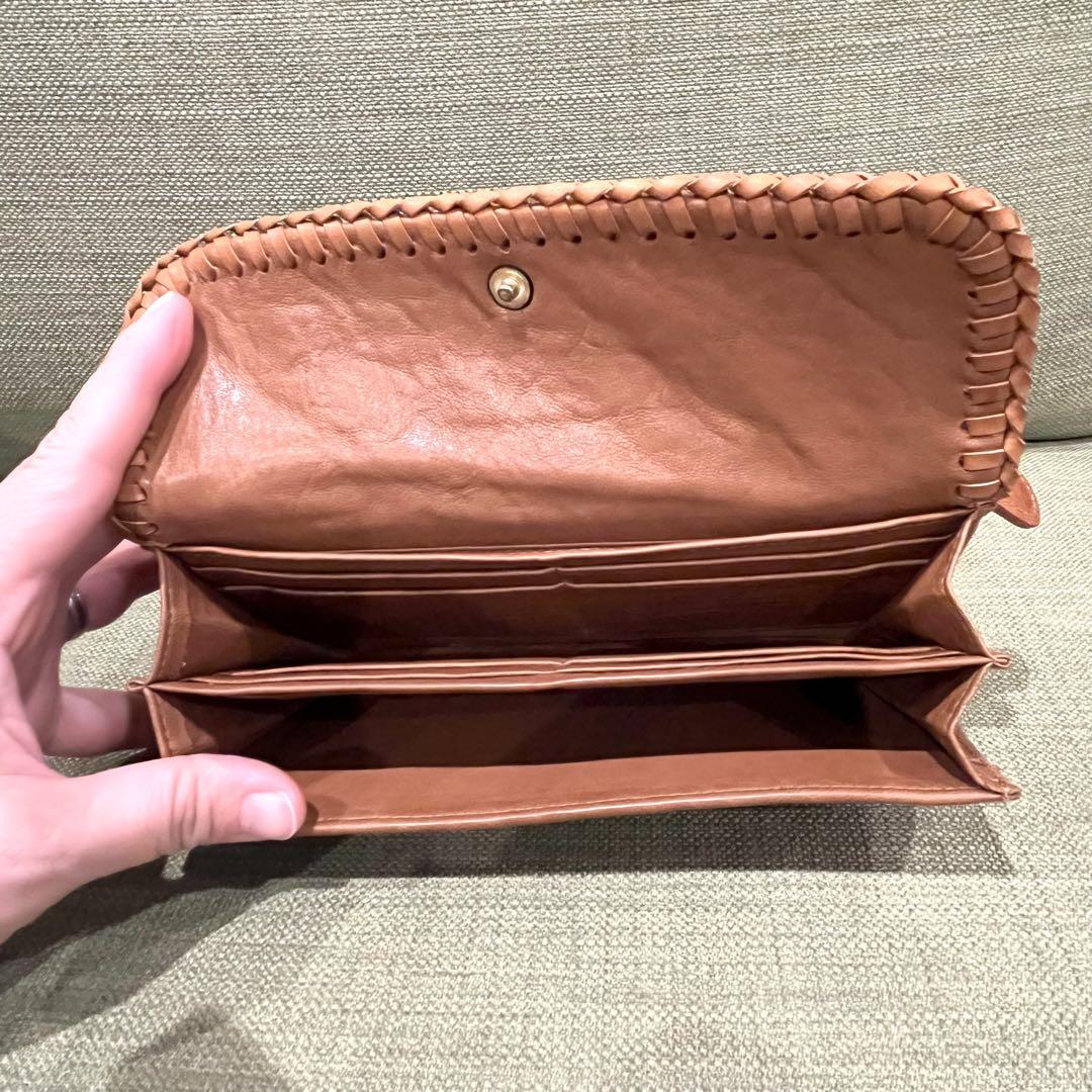 ⭐︎未使用に近い⭐︎ genten ゲンテン 長財布 本革 レザー 編み込み
