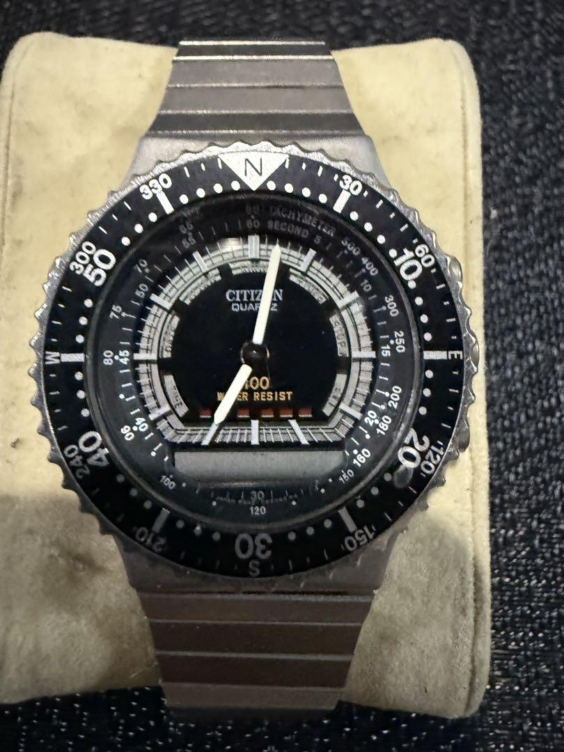 CITIZEN クォーツ 腕時計 100m防水 ステンレ