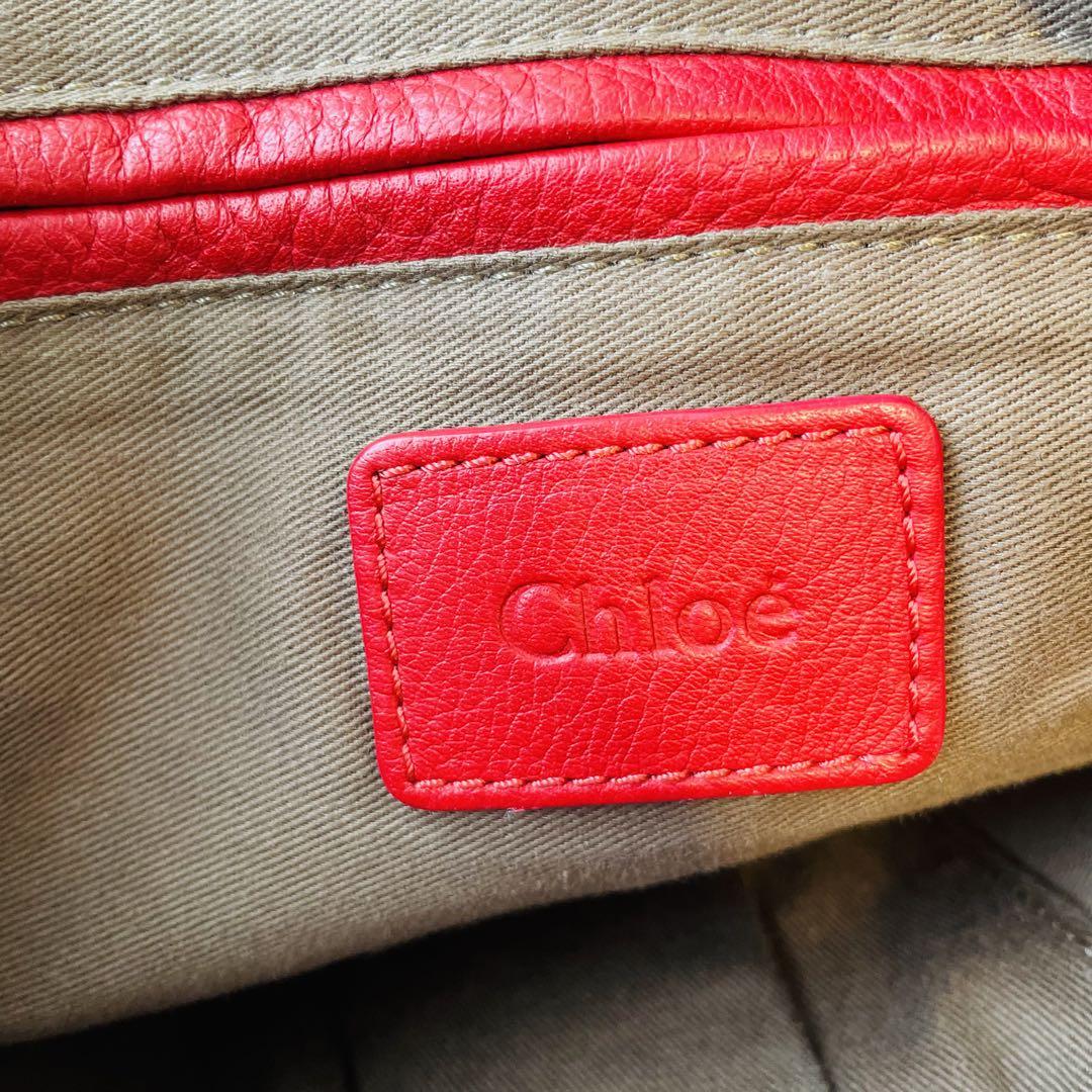 クロエ　Chloé 赤 レザーバッグ　鞄