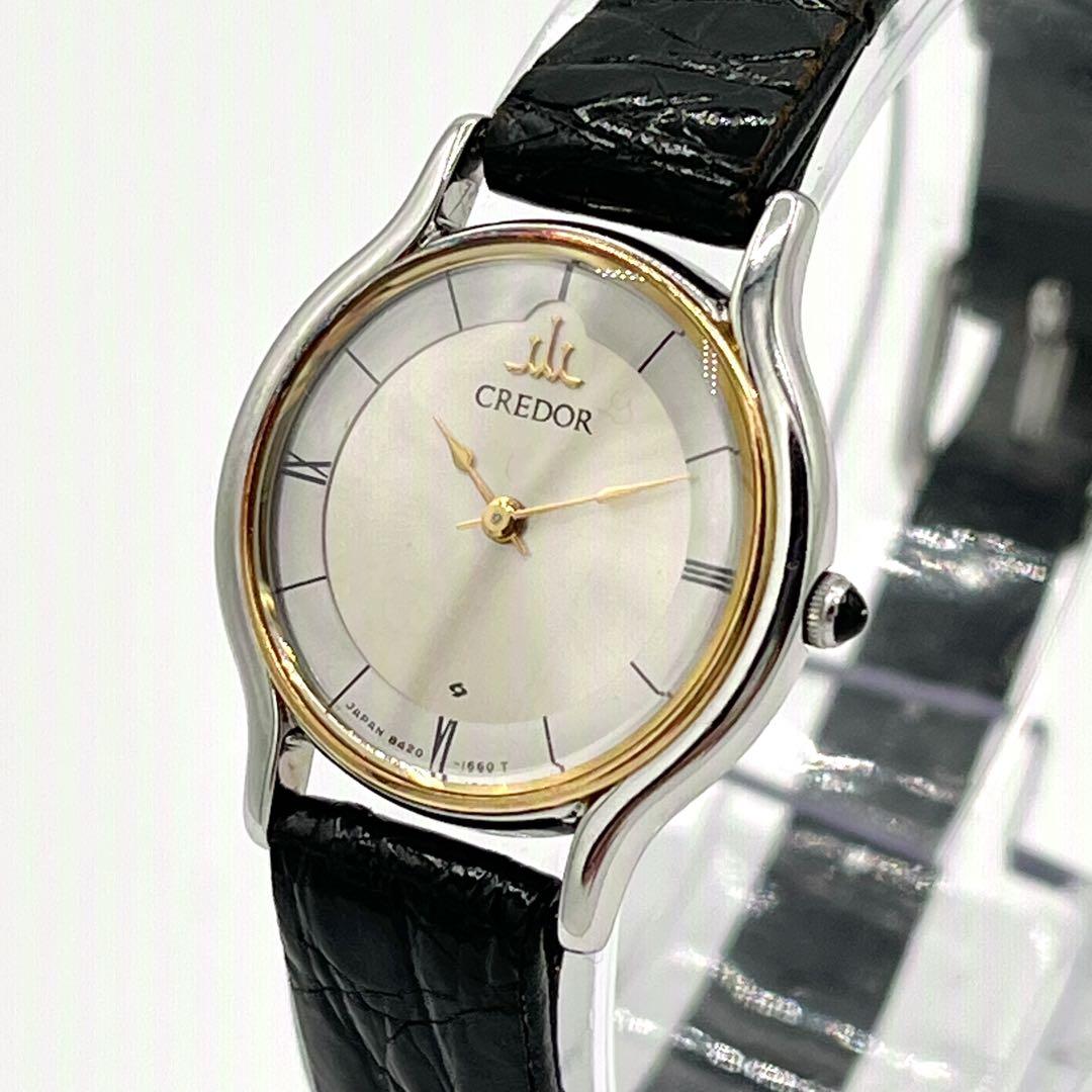 【稼働】SEIKO CREDOR 18K ドレスウォッチ レディース クォーツ
