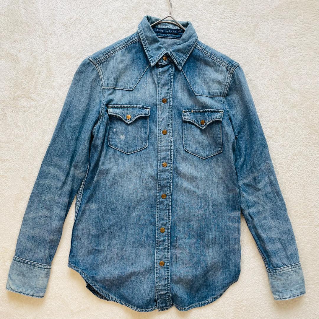 ラルフローレン デニムウエスタンシャツ M相当 RALPH LAUREN