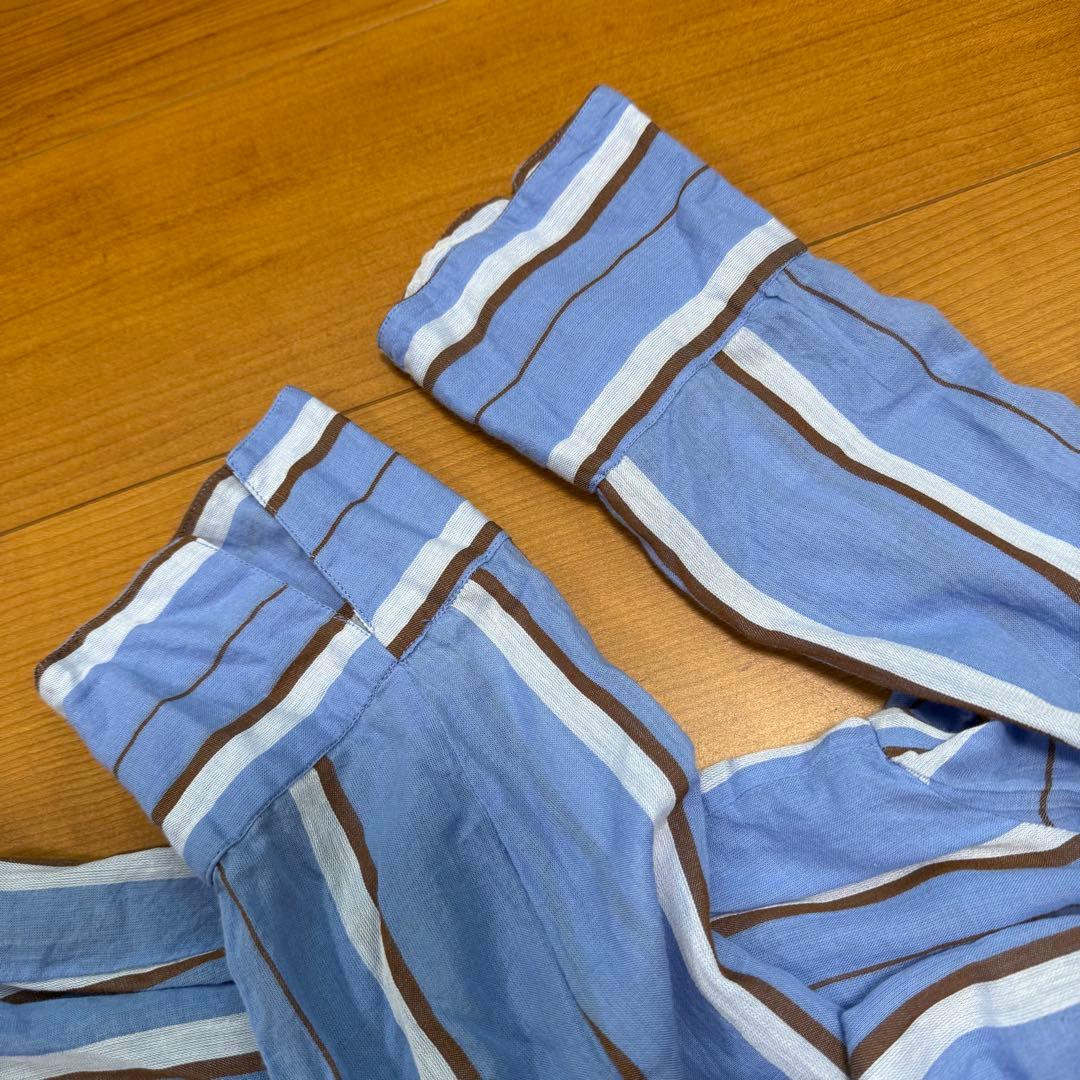 ヌキテパ ボイルストライプVネックドレス ワンピース マキシ丈 ヌキテパ ボイルストライプVネックドレス ワンピース マキシ丈