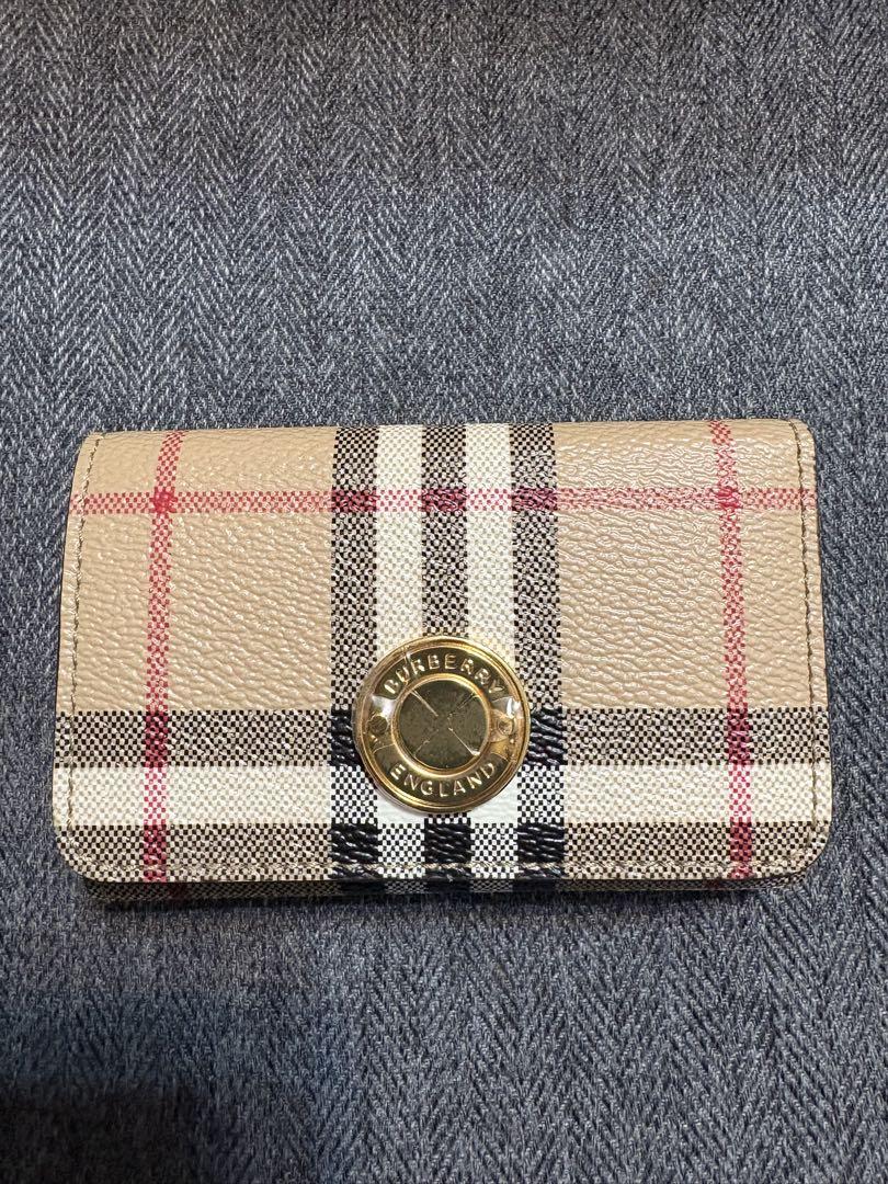 Burberry三つ折り財布チェック フォールディングウォレット バーバリー BURBERRY 財布 三つ折り財布 折りたたみ財布 小銭