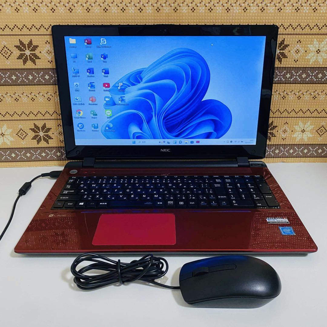 Y624 NECノートパソコンSSD高速Windows11オフィス2024付き Y697 NECノートパソコンSSDメモリ8G高速Windows11オフィス付き