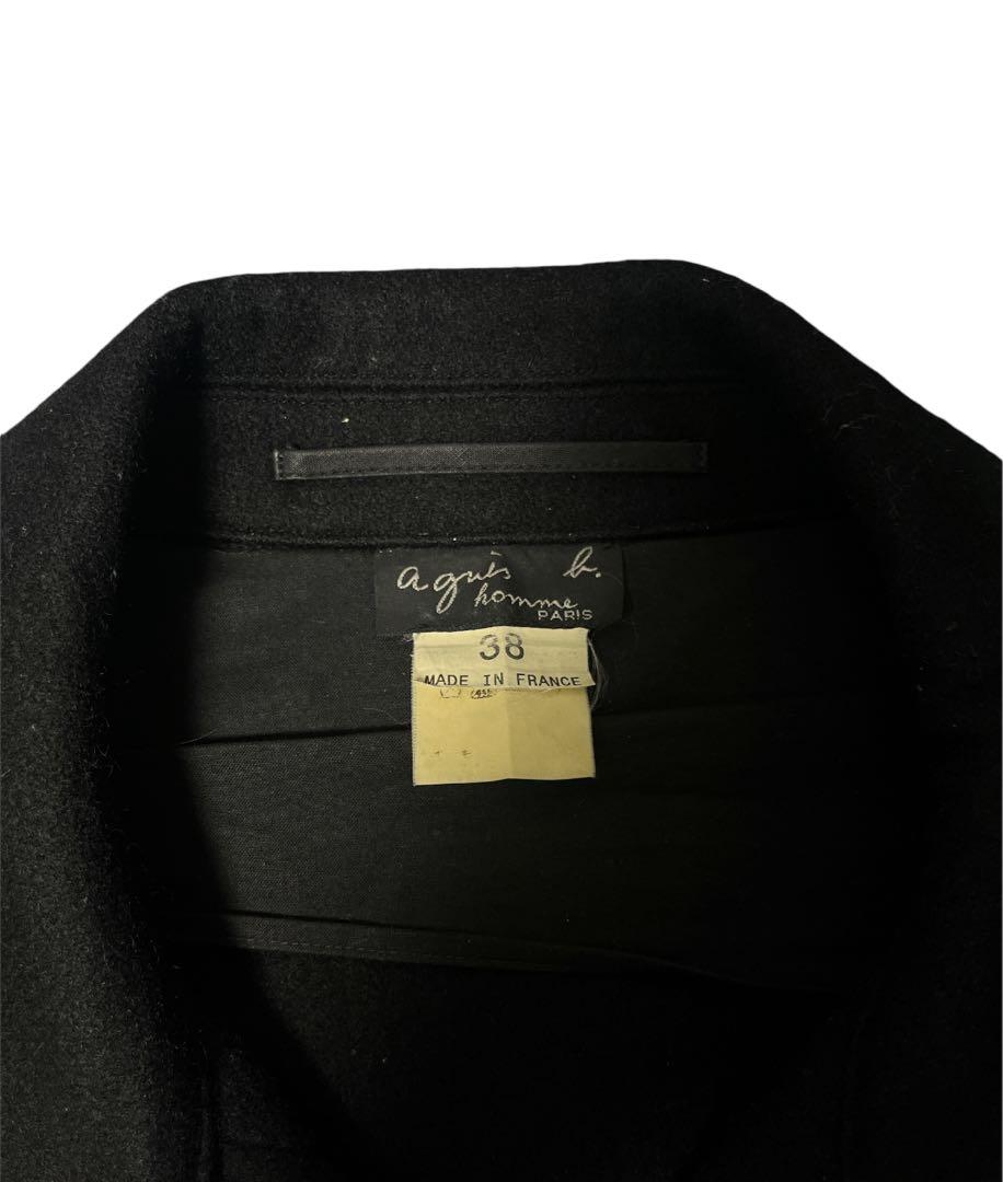 90s フランス製　agnes b homme ジャケット　2 ブラック agnes b. アニエスベー homme オム フランス製 国内正規 起毛