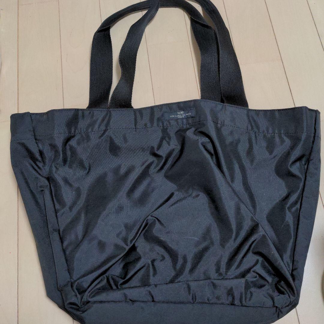 極美品 冠婚葬祭 サザビー トートバッグ ナイロン ブラック