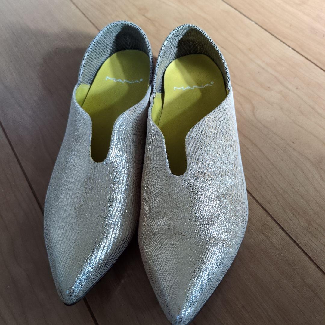 NANA ゴールドバブーシュ22.5cm nana