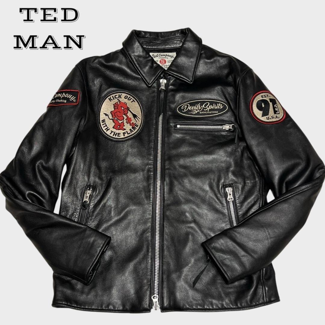 【極美品】150着限定 TED MAN 42 ラムレザー ライダースジャケット