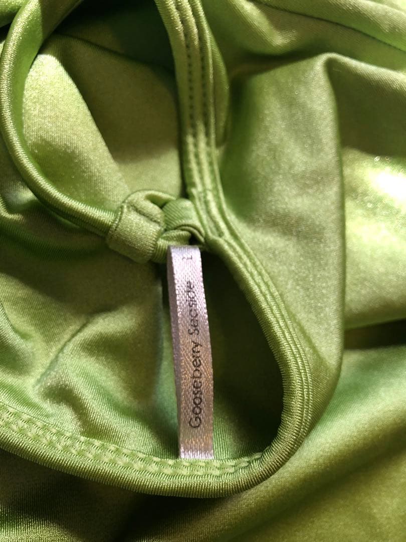 ライムグリーン Vネック ワンピース水着 gooseberry swim ライムグリーン Vネック ワンピース水着 gooseberry swim